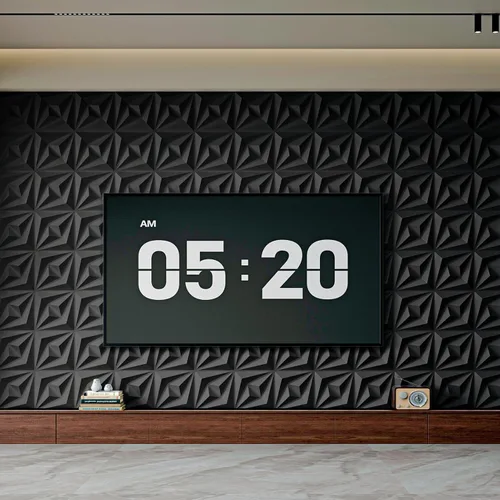 Miniatura 7 de AMZDEPOT Paneles de pared 3D para decoración de pared interior, 3 opciones de diseño, decoración de pared texturizada de PVC para sala de estar