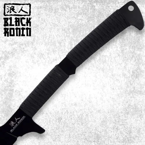 Miniatura 4 de Black Ronin Tak-Kana Espada Hoja Samurai corta de acero inoxidable 3Cr13 de una pieza de 29.5 pulgadas con borde de 14.63 pulgadas Piel