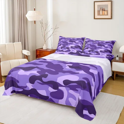 Miniatura 18 de Sábana bajera ajustable de 3 piezas con estampado de leopardo, tamaño individual, juego de ropa de cama de piel de guepardo para niños, bolsillo