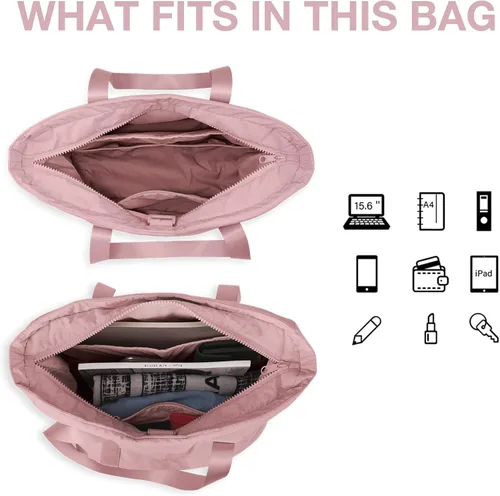 Miniatura 3 de BAGSMART Bolso de mano grande para mujer, bolso de hombro con asa superior con hebilla para esterilla de yoga para gimnasio, trabajo, escuela