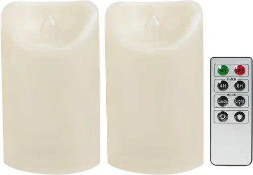 Miniatura 35 de CANDLE CHOICE Velas LED sin flama, impermeables, de pilas, para exteriores, con control remoto y temporizador, luz blanca parpadeante de resina