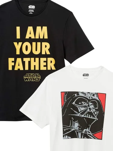 Miniatura 6 de Tienda Essentials Disney Marvel Star Wars - Camisetas de cuello redondo para hombre ajuste regular paquete de 2
