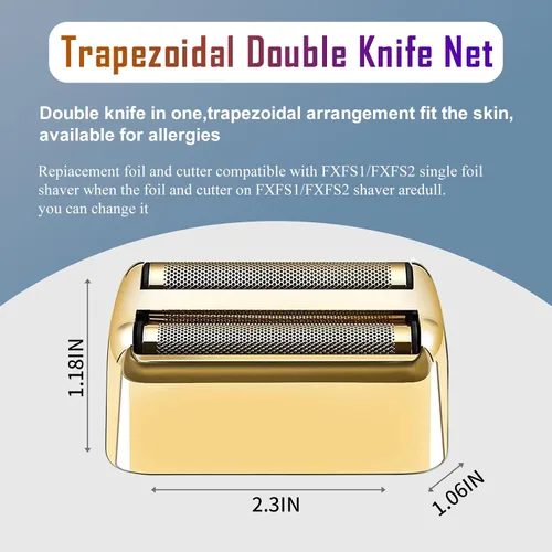 Miniatura 2 de Paquete de 4 láminas de repuesto para afeitadora y cortadores compatibles con BaBylissPRO Double FXFS2 de repuesto de lámina de metal