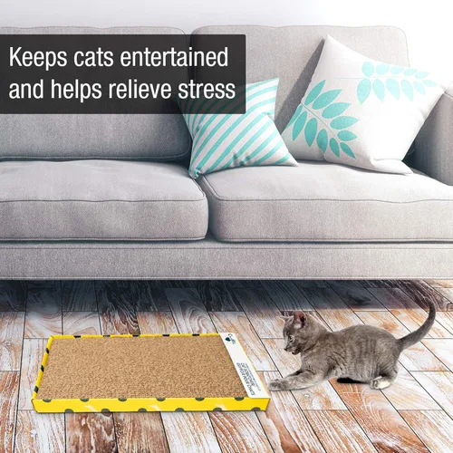 Miniatura 3 de Our Pets Rascador cósmico para gatos, hierba gatera cultivada en Norteamérica incluida, reversible para el doble de uso, 18.13 x 10.13 x 1.25