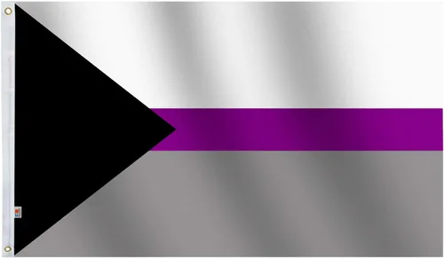 Miniatura 7 de rhungift Bandera de orgullo asexual de 3 x 5 pies, moderada para exteriores/interiores en ambos lados de poliéster 100D, banderas de asexualidad gay