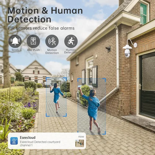 Miniatura 3 de Cámara de seguridad con bombilla de luz 2K 5G y 2.4G WiFi, cámaras de seguridad inalámbricas para exteriores e interiores, cámaras de bombilla