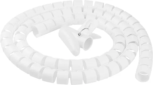Miniatura 10 de Funda organizadora para cables, tubo en espiral, para el hogar, oficina, PC, TV (longitud negra, 59 pulgadas de diámetro, 1.1 pulgadas)