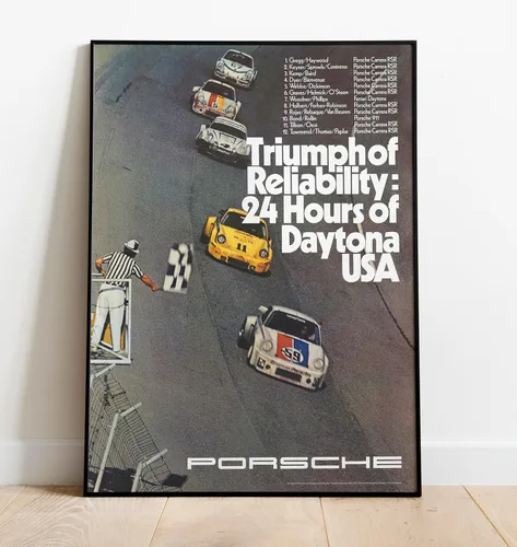 Historic Pictoric Porsche Race 1975 - Póster impreso vintage de Estados Unidos (11 x 14 pulgadas)