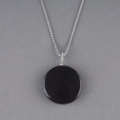 Miniatura 6 de COAI Collar de obsidiana de San Miguel de joyería religiosa