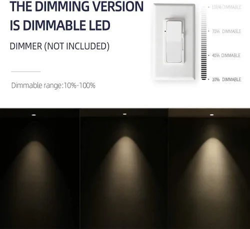 Miniatura 3 de Aisilan - Foco de techo LED regulable negro y dorado para interiores, ajustable, 180 grados, monopointo, luz blanca cálida, 3000 K, 7 W