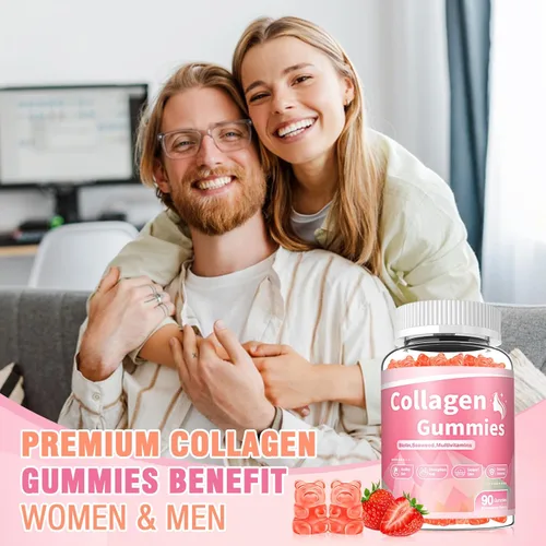 Miniatura 7 de 180 unidades de gomitas de colágeno 2500mg de proteína de colágeno tipo I II III V X con biotina, vitamina C, A, B, D, E, queratina, ácido