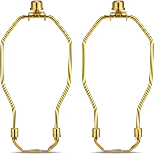 Miniatura 16 de Juego de 2 soportes desmontables para arpa de lámpara de 7 pulgadas para lámparas de mesa y de pie, soporte resistente para pantalla de lámpara