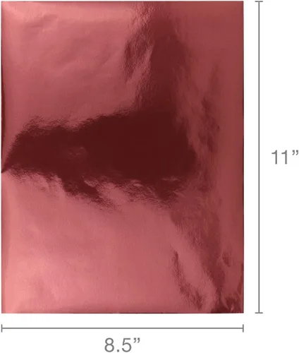 Miniatura 2 de Hygloss Papel de aluminio metálico para artes y manualidades, actividades de aula y artistas, decoración de fiestas o vacaciones, 8.5 x 11 pulgadas