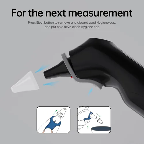 Miniatura 8 de Termómetro de oído de la familia femometer, termómetro de oído altamente preciso para niños, adultos y bebés, 30 recordatorios de memoria, resultado
