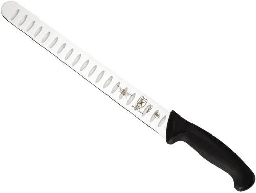 Miniatura 16 de Mercer Culinary M23880 Millennia Black Handle - Cuchillo para pan con mango negro, borde ondulado curvo de 10 pulgadas