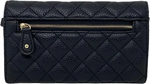 Miniatura 3 de Steve Madden Billetera triple para mujer, Acolchado negrodorado