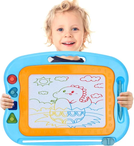 Miniatura 8 de BABLOCVID - Pizarra magnética para dibujar, juguetes para niños pequeños para niños y niñas, pizarra de garabatos borrable de 15 pulgadas