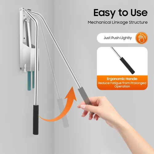 Miniatura 5 de Extrusora profesional de arcilla de acero inoxidable, herramienta de montaje en pared resistente con 4 moldes y llave para estudio de cerámica