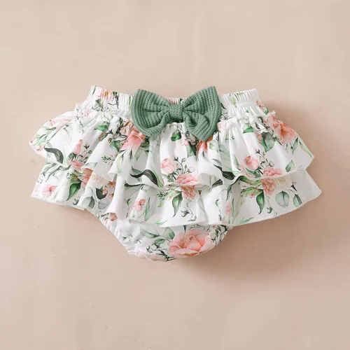Miniatura 51 de Mioglrie Conjunto de ropa para bebé recién nacida, conjunto de pantalones cortos, conjunto floral de verano, ropa de bebé linda para niña