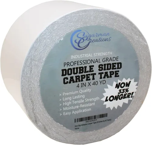 Miniatura 7 de Cinta adhesiva de doble cara más fuerte, 2 pulgadas por 40 yardas, 120 pies. 2 veces más. 5 estrellas de grado profesional, resistencia industrial