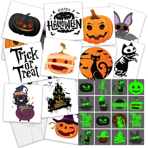 Miniatura 7 de ArtCreativity Tatuajes temporales de Halloween para niños, paquete de 144-2 pulgadas, no tóxicas, calcomanías para niños y niñas, lo mejor