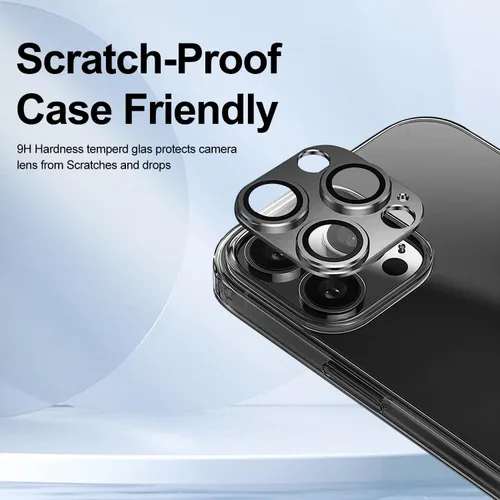 Miniatura 4 de T Tersely Paquete de 2 protectores de lente de cámara diseñados para iPhone 14 Pro/iPhone 14 Pro Max, protector de cámara de metal de aleación