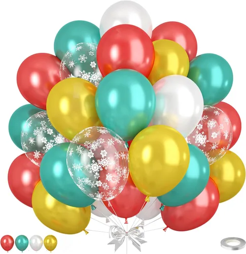 Miniatura 19 de Globos Azul Polvoriento y Rosa, 50 piezas Globos Retro Rosa y Azul, Globo de Oro Rosa Metálico Claro para Niña Niño Fiesta de Cumpleaños Boho Baby
