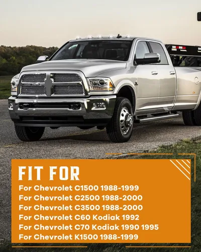 Miniatura 3 de CCIYU 5x Lámpara indicadora para techo de cabina humo + 5x focos LED Blanco T10 194 W5W 168 para Chevy GMC 1988 – 2000 Chevrolet 1988 – 2000 GMC