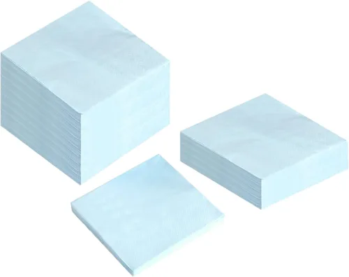 Miniatura 8 de 100 paquetes de servilletas de cóctel de 2 capas, servilletas de postre plegadas de 5 x 5 pulgadas, servilletas desechables para cena, boda, Verde