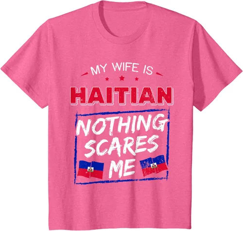 Miniatura 39 de My Wife Is Haitian Republic of Haiti Heritage Roots - Camiseta con bandera, Negro, S