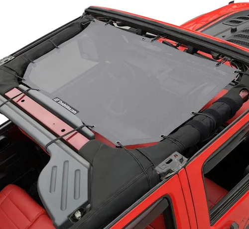 Miniatura 24 de Shadeidea JK - Parasol superior compatible con Jeep Wrangler JKU, cubierta de techo de malla suave (2007-2018) - Bloqueador de ruido de viento UV