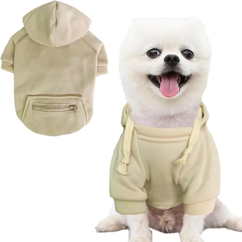 Miniatura 9 de Jecikelon Abrigo de Clima Frío para Perro Mascota con Bolsillo Sudadera de Invierno para Perro Ropa Cálida para Cachorros para Perros Pequeños Ropa