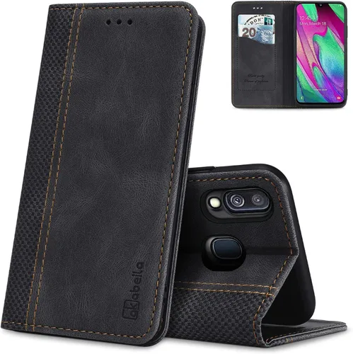 Miniatura 9 de AKABEILA Para Samsung A5 2017 Cartera Funda de Tarjeta de Crédito Titular Cierre Magnético Kickstand PU Cuero A Prueba de Golpes Flip Folio Libro