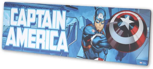 Miniatura 2 de Open Road Brands Letrero de metal con texto en inglés «Marvel Capitán América», arte de pared para cueva o sala de cine