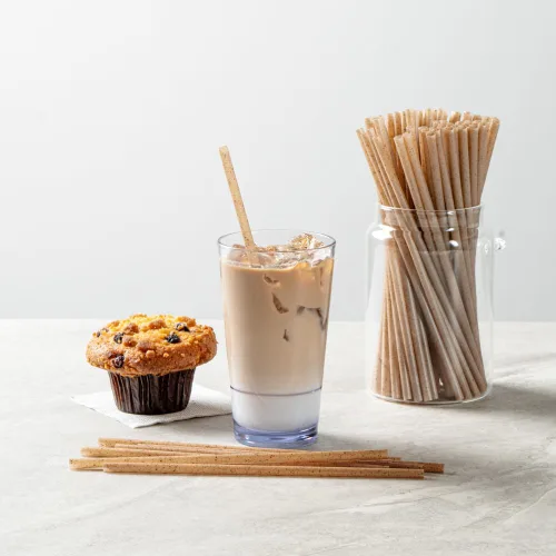 Miniatura 6 de Restaurantware-Basic Nature Disposable Straws,Sustainable Straws - Sturdy, Won't Alter Flavors, Brown PLA/Coffee Ground Straw, For Hot And Cold