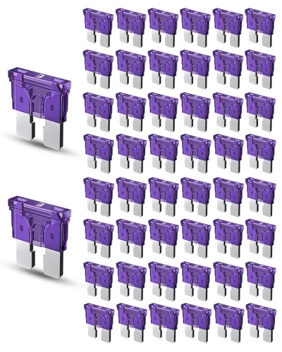 Miniatura 16 de Riseuvo 50 piezas fusibles estándar para automóvil de 2A - Fusibles automotrices de 2 amperios (ATO/APR/ATS), 32V (12/24V) Fusible de cuchilla
