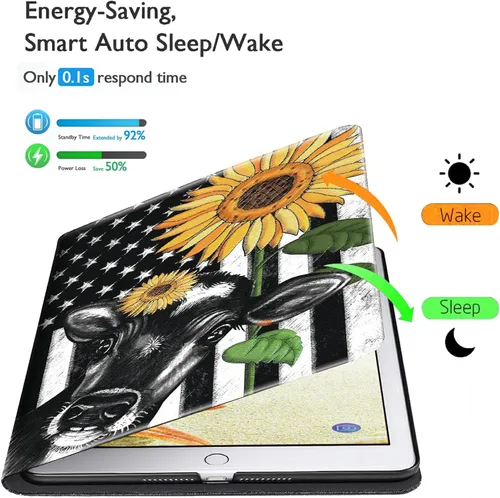 Miniatura 3 de Funda para Samsung Galaxy Tab S6 Lite de 10.4 pulgadas, versión 2022/2020, ligera, funda inteligente de piel sintética con soporte ajustable