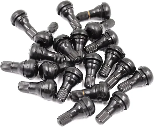 100 vástagos de válvula de neumático TR412, vástago de válvula de neumático corto de goma a presión para orificios de llanta sin cámara de 0.453