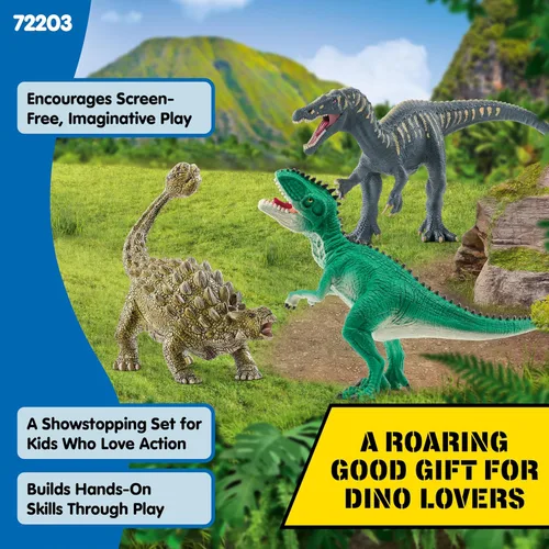 Miniatura 6 de Schleich Dinosaurs - Ataque del Trío de Dinosaurios - Juguetes de dinosaurios para niños y niñas - Figuras de dinosaurios para niños a partir de 5