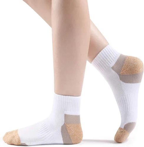 Miniatura 4 de Hepsibah Calcetines tobilleros deportivos para mujer, de algodón, gruesos, de corte bajo, para correr, paquete de 6