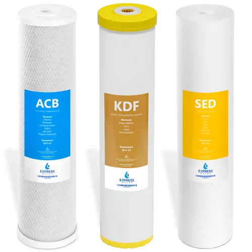 Miniatura 17 de Express Water Juego de filtros antiincrustaciones para toda la casa, kit de repuesto de acondicionador de agua de filtración de 3 etapas, Filtro