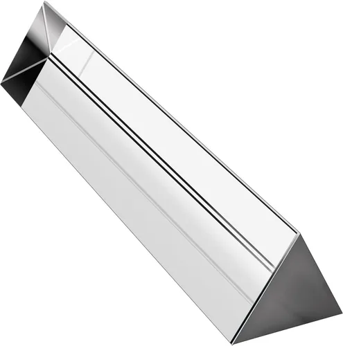 Miniatura 7 de Prisma triangular de vidrio óptico Amlong Crystal de 2.5 pulgadas para la enseñanza del espectro de luz, 60 mm