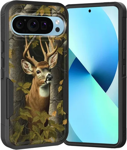 Miniatura 65 de Funda para Pixel 6A, Híbrida de Doble Capa de Servicio Pesado Resistente a Prueba de Golpes PC Duro + Funda Protectora de Silicona Suave para Google