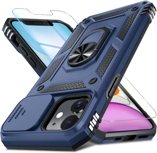 Miniatura 48 de Janmitta - Funda para iPhone 14 Pro con cubierta deslizante para lente de cámara incorporada + protector de pantalla, funda de cuerpo completo