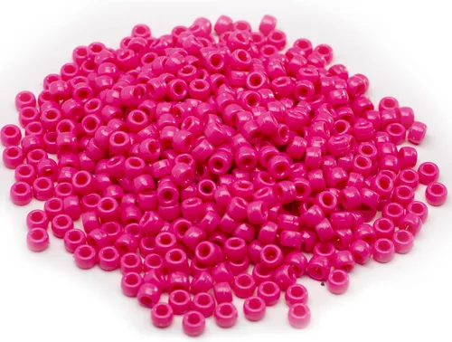 Miniatura 3 de Gxueshan 1000 piezas cuentas de pony acrílicas rojo rosa 6 x 9 mm a granel para hacer pulseras, collares, aretes, trenzas de pelo