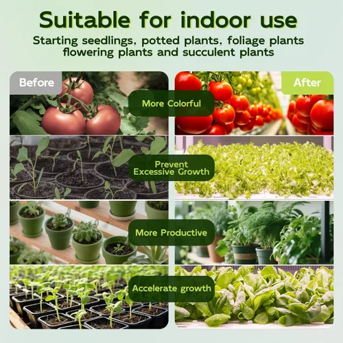 Miniatura 4 de Hlite Paquete de 4 luces LED de cultivo de 16 pulgadas, luces de cultivo enlazables para plantas de interior, luces de plantas de espectro completo