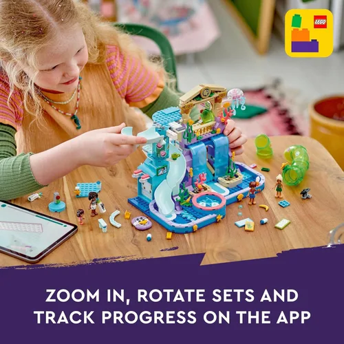 Miniatura 7 de LEGO Friends Parque Acuático de Heartlake City - Juguete de Construcción para Juego Simulado con Figuras y Sets de Juego para Niñas y Niños, Edades
