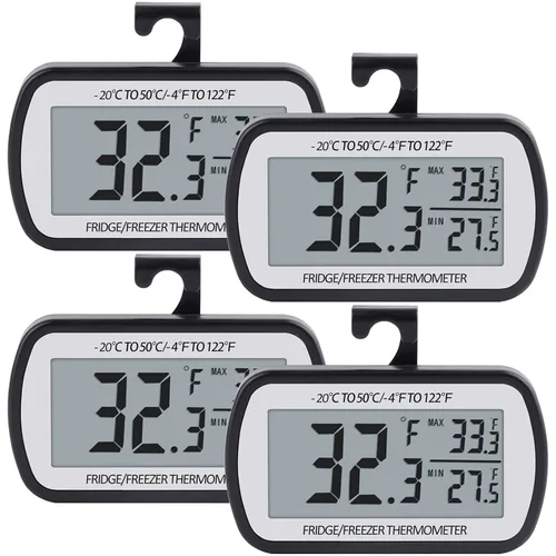 Miniatura 8 de AEVETE Termómetro de Refrigerador Digital Termómetro de Frigorífico y Congelador con Parte Posterior Magnética, LCD Grande, Sin Frivolidades, Fácil