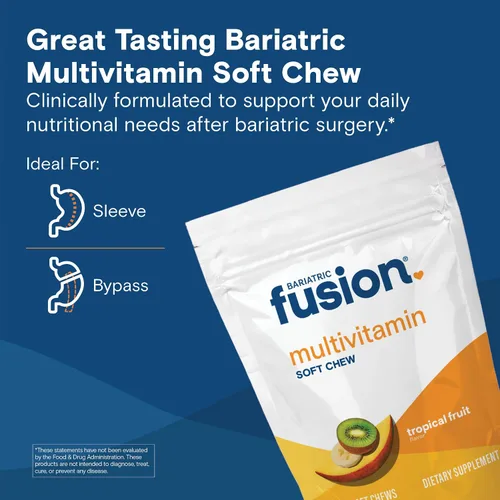 Miniatura 2 de Bariatric Fusion Multivitamínico bariátrico suave con sabor a fruta de cereza y piña para pacientes poscirugía bariátrica, incluyendo derivación