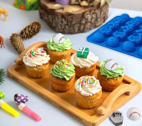 Miniatura 7 de Webake El Molde Original de Silicona para Chocolate de Béisbol para Chocolate, Dulces, Decoraciones de Cupcakes, 30 Cavidades en Forma de Softball